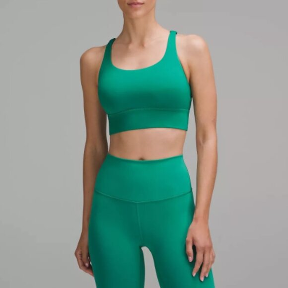 lululemon athletica Other - Lululemon Energy Sports Bra Medium Support, B-D Cups Cascadia Green Sz 8